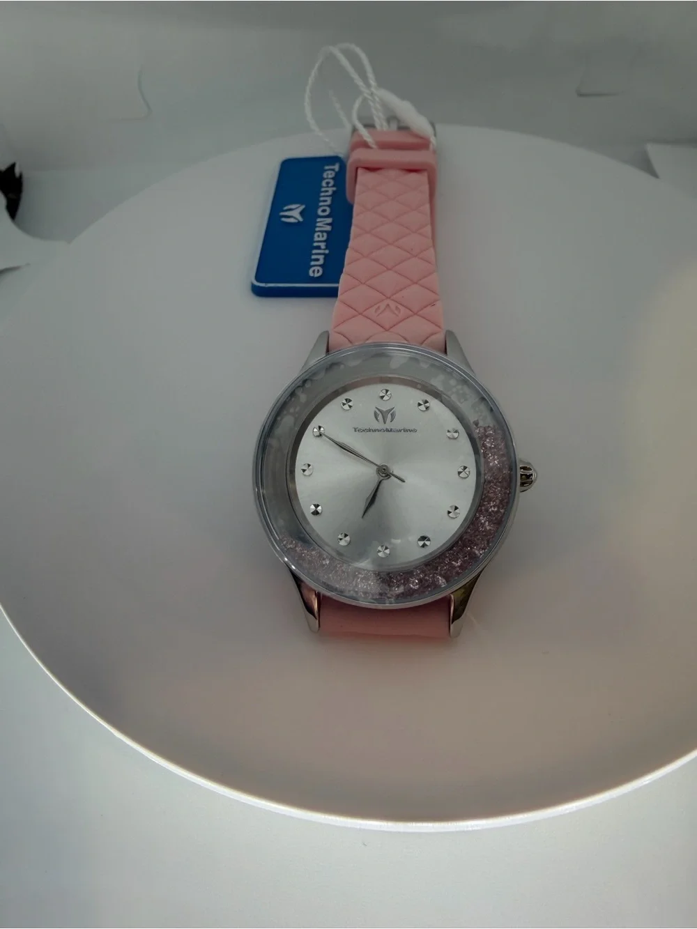 Technomarine Brillantezza Del Mare Pink Crystal Bezel Women's Watch 34mm